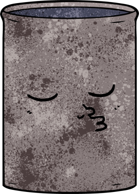 Bir insan tarafından çizilmiş bir yağ fıçısı.