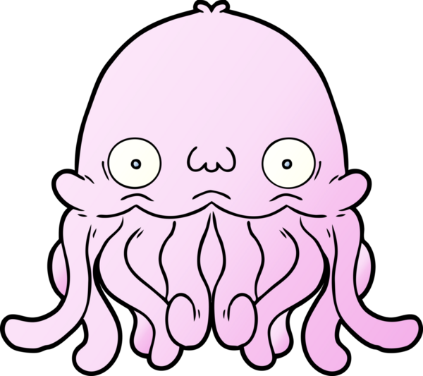 Bir insan tarafından çizilmiş mürekkep balığı.