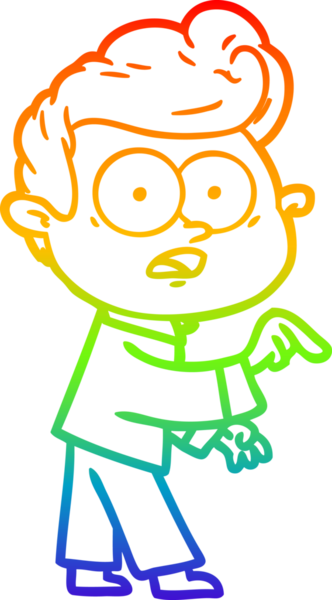 Bir insan tarafından çizilmiş gökkuşağı gradyan çizgi çizimi.