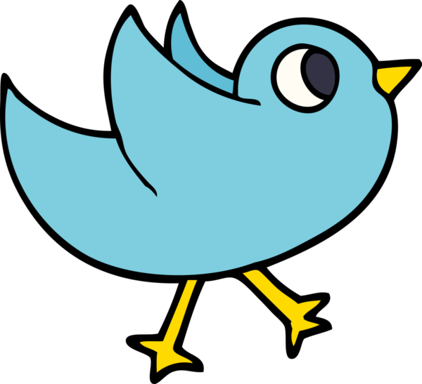 Bir insan tarafından çizilmiş kanat çırpan karalama kuşları.