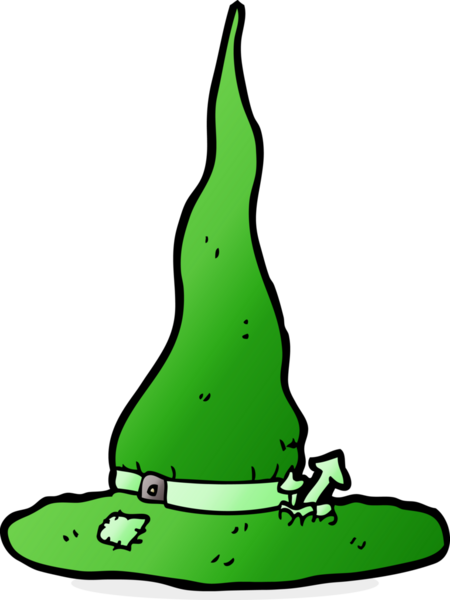 Bir insan tarafından çizilmiş garip cadı şapkası.