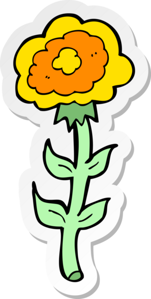 Bir insan tarafından çizilmiş bir karikatür çıkartması.