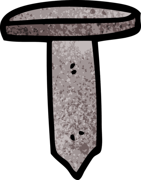 Bir insan tarafından çizilmiş karalama demir çivi