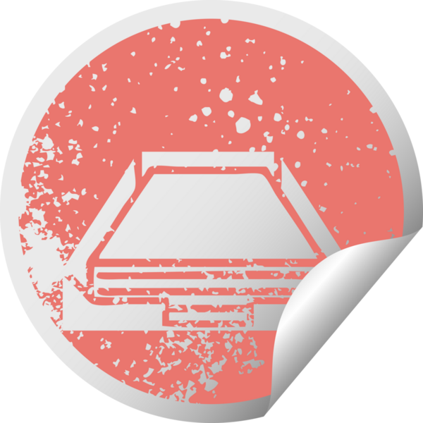 Bir insan tarafından çizilmiş bir posta kutusunun sıkıntılı dairesel soyulan etiketi.