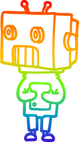 gökkuşağı gradyan çizgisi bir insan tarafından çizilmiş robot çizgi