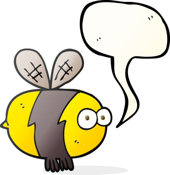 Bir insan tarafından çizilmiş serbest konuşma balonu çizgi film arısı