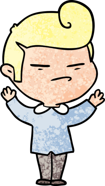 Bir insan tarafından çizilmiş havalı bir çizgi film karakteri.