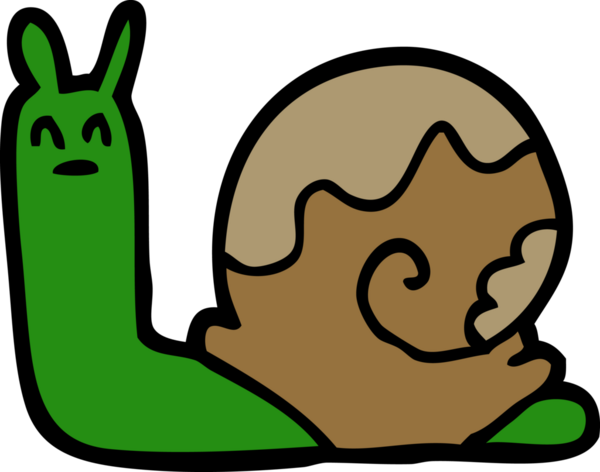 Bir insan tarafından çizilmiş karalama salyangozu.