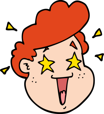 Bir insan tarafından çizilmiş mutlu bir yüz.