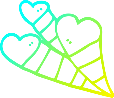 Bir insan tarafından çizilmiş bir aşk karikatürü çizimi.