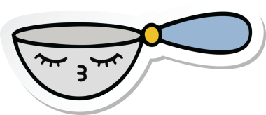 Bir insan tarafından çizilmiş sevimli bir çizgi filmin çıkartması.