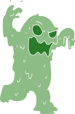 Bir insan tarafından çizilmiş karalama sümüğü canavarı.