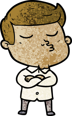 Bir insan tarafından çizilmiş karikatür mankeni adam.