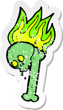 Bir insan tarafından çizilen cadılar bayramı kemik numarasının gerilimli yapıştırması.