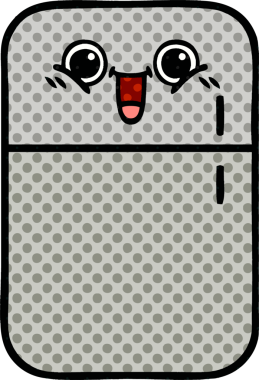 Bir insan tarafından çizilmiş buzdolabı karikatürü.