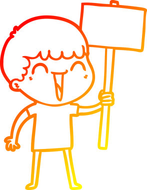 Bir insan tarafından çizilmiş mutlu bir adamın çizgi çizimi.