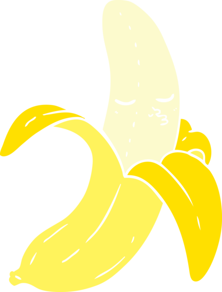 Bir insan tarafından çizilmiş düz renkli çizgi film muzuName