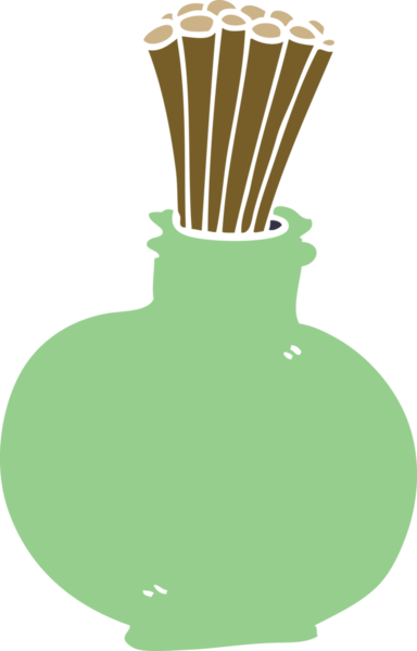 Bir insan tarafından çizilmiş vazoda karalamalar.