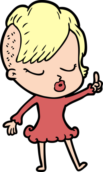 Bir insan tarafından çizilmiş güzel hippi kız.