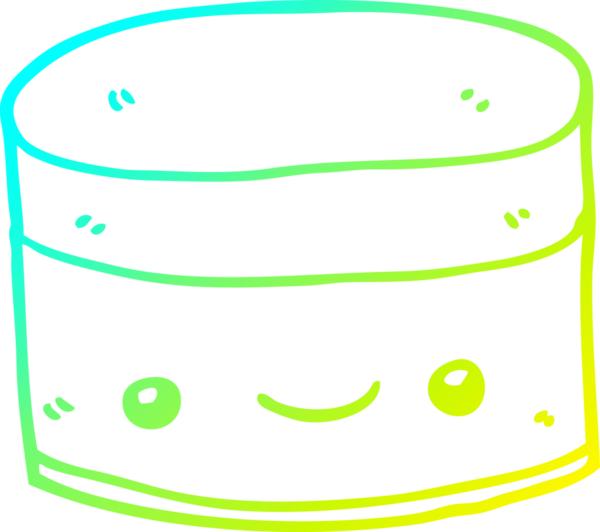 Bir insanın çizdiği karikatür çiziminin soğuk gradyan çizimi