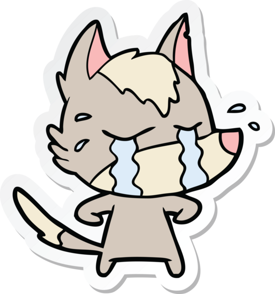 Bir insan tarafından çizilmiş bir karikatür çıkartması.