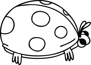 Bir insan tarafından çizilmiş tuhaf bir uğur böceği çizimi.