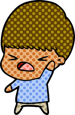 Çizgi film bir insan tarafından çizilmiş stresli adam