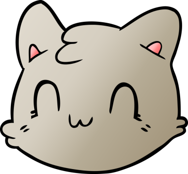 bir insan tarafından çizilmiş kedi yüzü.