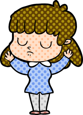 Bir insan tarafından çizilmiş ilgisiz bir kadın çizgi filmi.