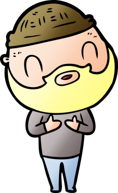 Bir insan tarafından çizilmiş sakallı bir adam.