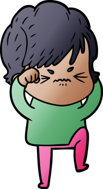 Bir insan tarafından çizilmiş, hayal kırıklığına uğramış bir kadın.