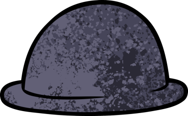 Bir insan tarafından çizilmiş bir melon şapka.