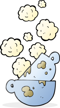 Bir insan tarafından çizilmiş el yazısıyla çizilmiş kirli kahve fincanları.