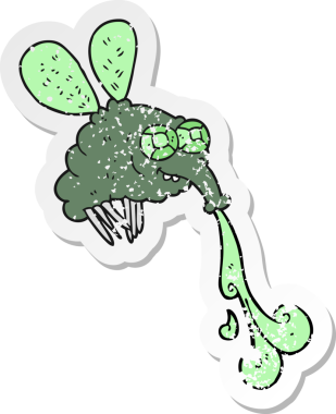 Bir insan tarafından çizilmiş iğrenç bir karikatürün gerilimli yapıştırması.