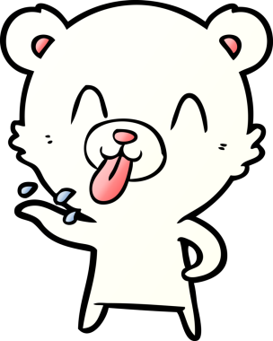 Bir insan tarafından çizilmiş kutup ayısı karikatürü