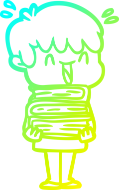 Bir insan tarafından çizilmiş gülen bir çizgi film karakteri çizimi.