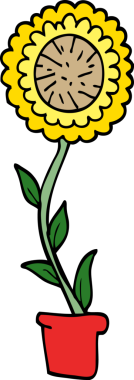 Bir insan tarafından çizilmiş karalama saksısı.