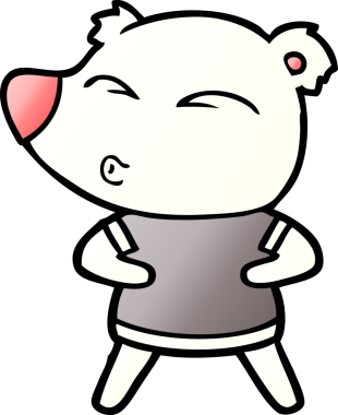 Bir insan tarafından çizilmiş kutup ayısı karikatürü