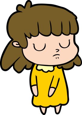 Bir insan tarafından çizilmiş ilgisiz bir kadın çizgi filmi.