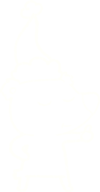 Bir insan tarafından çizilmiş Noel Ayısı Tebeşiri