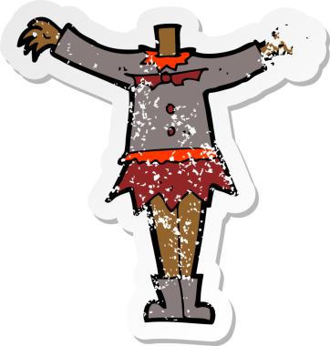 Bir insan tarafından çizilmiş dişi vampir vücudunun gerilimli retro yapıştırması.