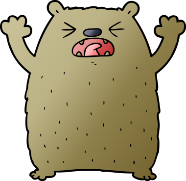 Bir insan tarafından çizilmiş bir çizgi film karakteri.