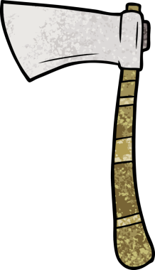 Bir insan tarafından çizilmiş viking baltası.