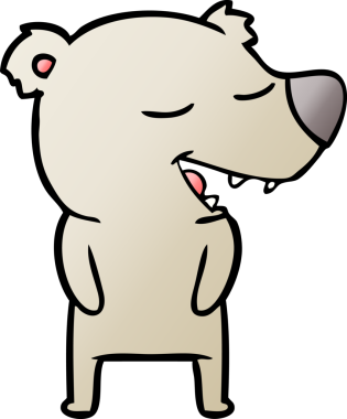 Bir insan tarafından çizilmiş çizgi film ayısı.