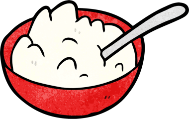 Bir insan tarafından çizilmiş lapa kasesi.