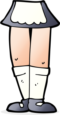 Bir insan tarafından çizilmiş kadın bacakları.