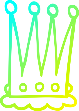 Bir insan tarafından çizilen karikatür kaplamasının soğuk gradyan çizgisi