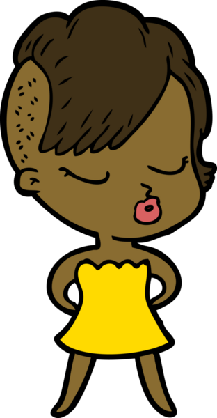 Bir insan tarafından çizilmiş güzel hippi kız.