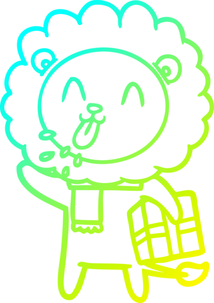 Bir insan tarafından çizilmiş mutlu çizgi film aslanı çizimi.