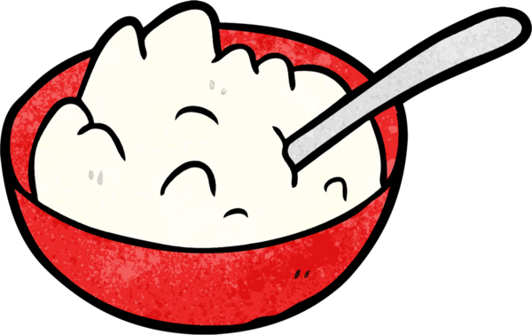 Bir insan tarafından çizilmiş lapa kasesi.